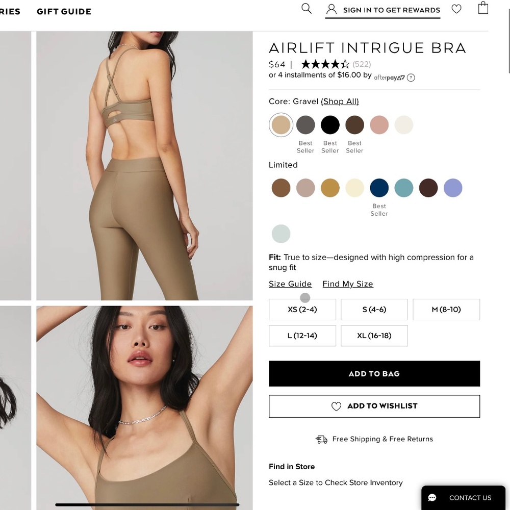 Alo Bra and Short Set